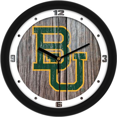 SunTime Baylor Bears - Weathered Wood Wall Clock
