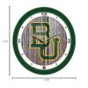 SunTime Baylor Bears - Weathered Wood Wall Clock view 3