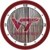 SunTime Virginia Tech Hokies - Weathered Wood Wall Clock view 1