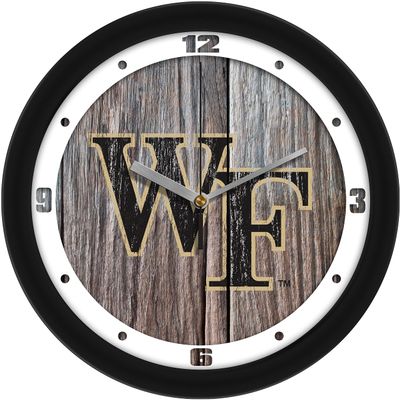 SunTime Wake Forest Demon Deacons - Weathered Wood Wall Clock