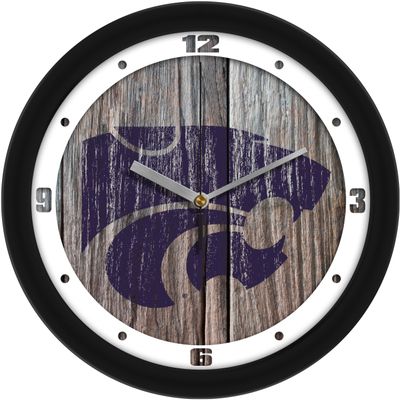 SunTime Kansas State Wildcats - Weathered Wood Wall Clock