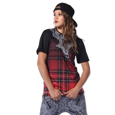 Alexandra Collection Womens Punk Rock Princess Short Sleeve Hip Hop Dance T-Shirt Red Adult Medium