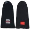 AES USA Red Line Fire Fighter Fire Department Patch Black Embroidered Beanie Hat view 1