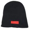 AES USA Red Line Fire Fighter Fire Department Patch Black Embroidered Beanie Hat view 3