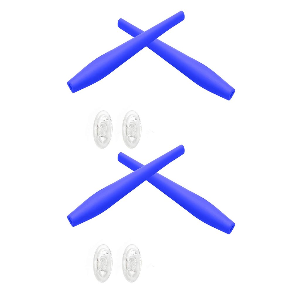 2 Pair Blue Replacement Earsocks & Nosepieces Kits for Oakley Crosshair 2.0 OO4044