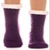EBMORE Women Slipper Fuzzy Socks Fluffy Cozy Cabin Warm Winter Soft Thick Comfy Fleece Christmas Anti Slip Home Stocking Stuffer(Purple) view 1
