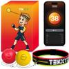 TEKXYZ Reflex Ball with Counter App & Online Community, 2 Difficulty Levels Boxing Ball with Headband, Perfect for Reaction, Agility, Punching Speed, Fight Skill & Hand Eye Coordination Training view 1
