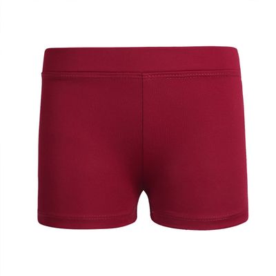 ranrann Kids Girls Gymnastic Shorts Stretchy Booty Boyshorts Boy Cut Sports Dance Running Activewear Burgundy 9-10