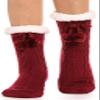 ANTSANG Women Slipper Socks Fluffy Fuzzy Cozy Cabin Fleece Plush Non Slip Stocking Stuffers Winter Christmas Socks with Grips(Red) view 1