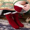 ANTSANG Women Slipper Socks Fluffy Fuzzy Cozy Cabin Fleece Plush Non Slip Stocking Stuffers Winter Christmas Socks with Grips(Red) view 2