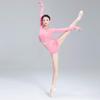 118146002 Girls Ballet V Neckline Sweater Practice Warm Up Tops Dancewear (M 165, Coral Pink) view 3