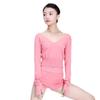 118146002 Girls Ballet V Neckline Sweater Practice Warm Up Tops Dancewear (M 165, Coral Pink) view 4