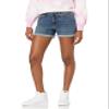 Amazon Essentials Women's Mid-Rise Slim Fit 4" Denim Shorts, Vintage Wash, 2 view 1
