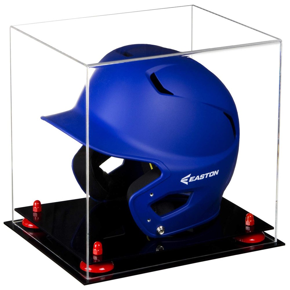Acrylic Display Case for Baseball Batting Helmet Premium Baseball Display Case with Wall Mount and Polished Edges Durable Display Cases for Collectibles.Dim:12.25 L x 10 D x 10.5 H (A012-RR)