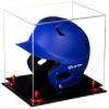 Acrylic Display Case for Baseball Batting Helmet Premium Baseball Display Case with Wall Mount and Polished Edges Durable Display Cases for Collectibles.Dim:12.25 L x 10 D x 10.5 H (A012-RR) view 1