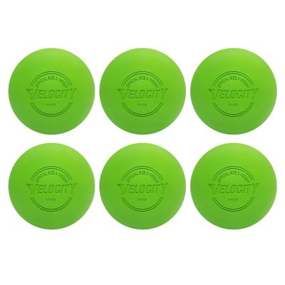 Velocity Practice Lacrosse Balls - 1, 2, 3, 6, 12, 18, 24, 36, 60 and 120 Packs - Official Size and Weight - Lime Green