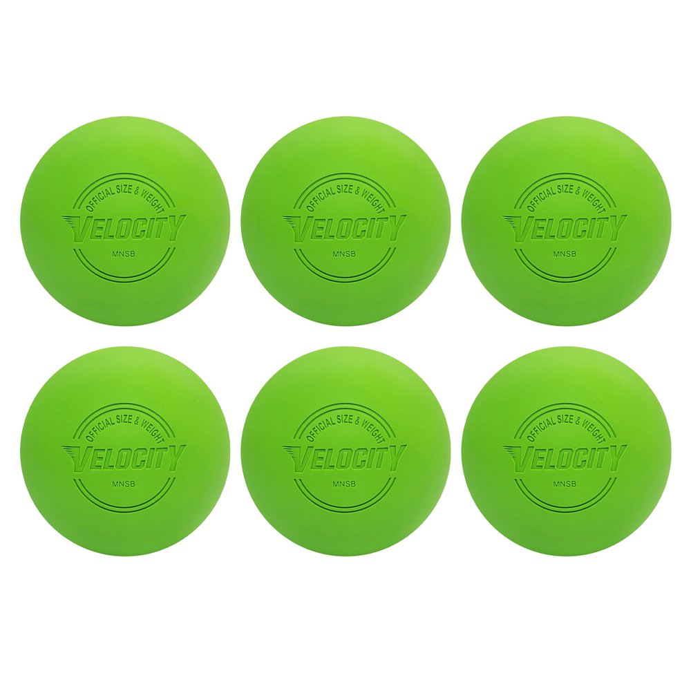 Velocity Practice Lacrosse Balls - 1, 2, 3, 6, 12, 18, 24, 36, 60 and 120 Packs - Official Size and Weight - Lime Green