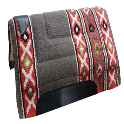 Showman 36" x 34" 100% Woven Wool Saddle Pad w/Fleece Bottom