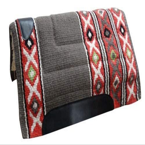 Showman 36" x 34" 100% Woven Wool Saddle Pad w/Fleece Bottom