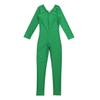 inlzdz Kids Boys Girls Full Length Unitard Solid Color Bodysuit Long Sleeves Ballet Dance Gymnastic Leotard Jumpsuit Green 7-8 Years view 1