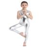 inlzdz Kids Boys Girls Metallic Full Body Unitard Gymnastics Leotard Sleeveless Jumpsuit Ballet Tank Dancewear Silver 5-6 view 1