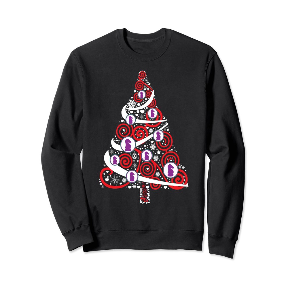 Chess Christmas Tree Sweatshirt Funny Merry Xmas Gifts