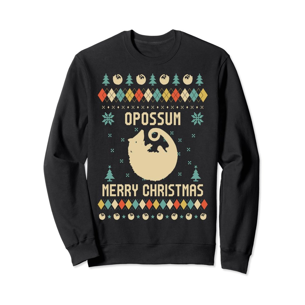 OPOSSUM Sweatshirt, Christmas Vintage Retro Sweatshirt