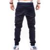 Drawstring Pant Fashion Men's Sport Pure Color Bandage Casual Loose Sweatpants Navy view 4