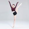 118146002 Girls Ballet V Neckline Sweater Practice Warm Up Tops Dancewear (M 165, Wine Red) view 3