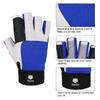 FitsT4 Sports Sailing Gloves 3/4 Finger and Grip Great for Sailing, Yachting, Paddling, Kayaking, Fishing, Dinghying Water Sports for Men and Women Blue L view 2