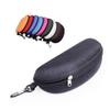 Baost Fashion Portable Sunglasses Case Glasses Carrying Case Eyewear Pouch Eye Glasses Clam Shell Protector Sunglasses Zipper Holder Hard Eyeglass Case Box with Belt Clip Blue view 4
