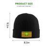 Kanaka Maoli Native Hawaiian Flag Unisex Warm Winter Wool Hat Knit Beanie Skull Cap Black view 2