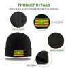 Kanaka Maoli Native Hawaiian Flag Unisex Warm Winter Wool Hat Knit Beanie Skull Cap Black view 3