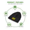 Kanaka Maoli Native Hawaiian Flag Unisex Warm Winter Wool Hat Knit Beanie Skull Cap Black view 4