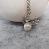 Chic Charm Crystal Pearl Elements Deer Antler Necklace Stud Earrings Jewelry Sets (silver necklace) view 3