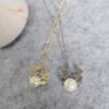 Chic Charm Crystal Pearl Elements Deer Antler Necklace Stud Earrings Jewelry Sets (silver necklace) view 4