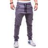 Drawstring Pant Fashion Men's Sport Pure Color Bandage Casual Loose Sweatpants Gray view 2