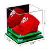 Better Display Cases Acrylic Baseball Cap Display Case with Mirror, Blue Risers and Turf Base (A006-BLR) view 2