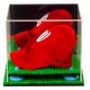 Better Display Cases Acrylic Baseball Cap Display Case with Mirror, Blue Risers and Turf Base (A006-BLR) view 3