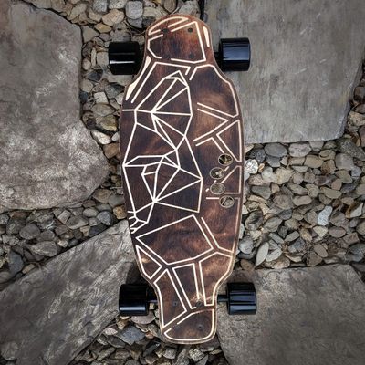 All Natural Longboard Deck - Wolf