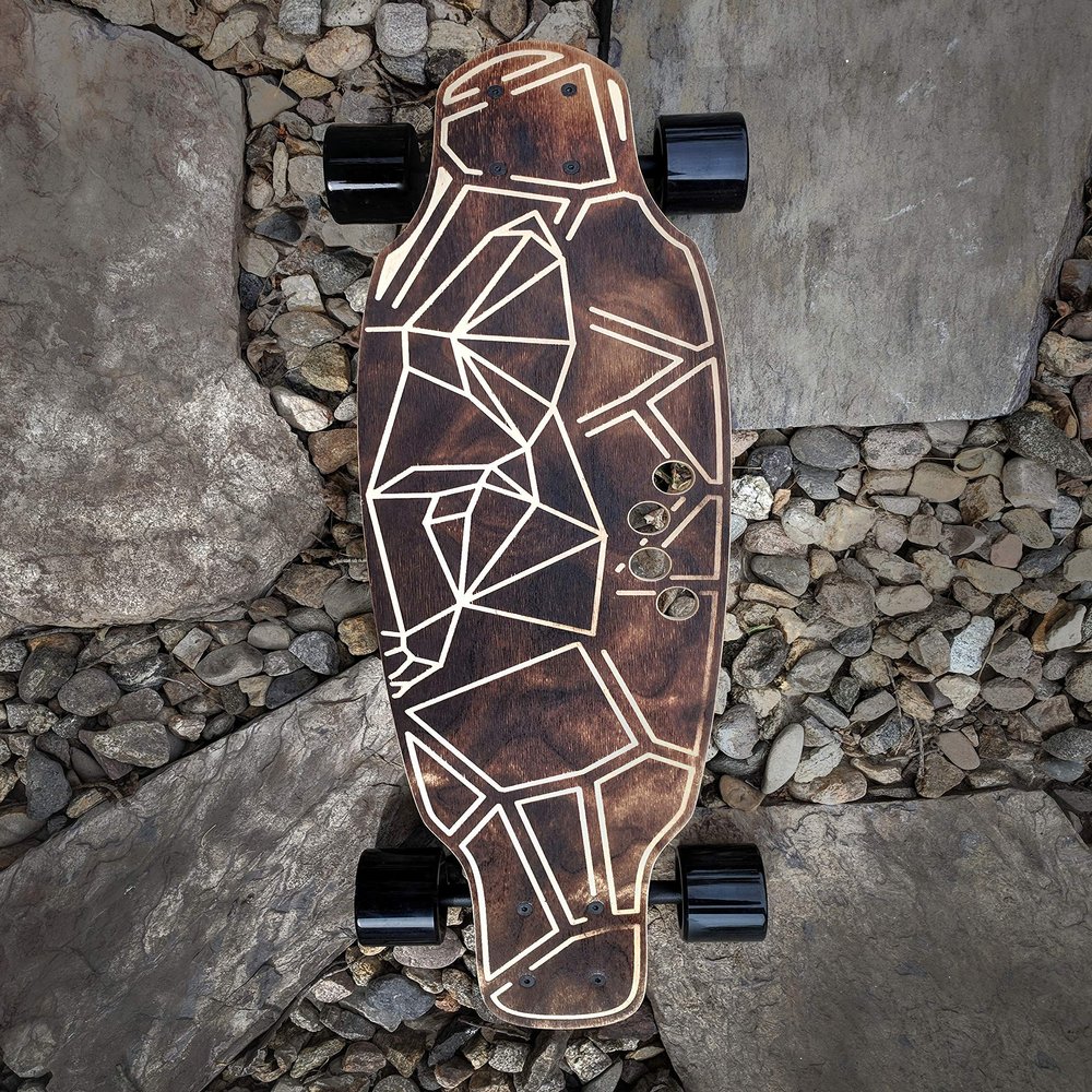 All Natural Longboard Deck - Wolf