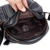 Hebetag Leather Shoulder Crossbody Bag for Men Women Business Travel Casual Messenger Briefcase Handbag Phone Wallet Tote Day Pack Black view 2