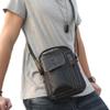 Hebetag Leather Shoulder Crossbody Bag for Men Women Business Travel Casual Messenger Briefcase Handbag Phone Wallet Tote Day Pack Black view 3