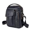 Hebetag Leather Shoulder Crossbody Bag for Men Women Business Travel Casual Messenger Briefcase Handbag Phone Wallet Tote Day Pack Black view 4
