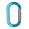 ProClimb Oval Straight Gate Non-Locking Aluminum Carabiner 4 kN - Blue (Pack of 3) view 2