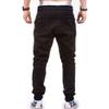 Drawstring Pant Fashion Men's Sport Pure Color Bandage Casual Loose Sweatpants Black view 3