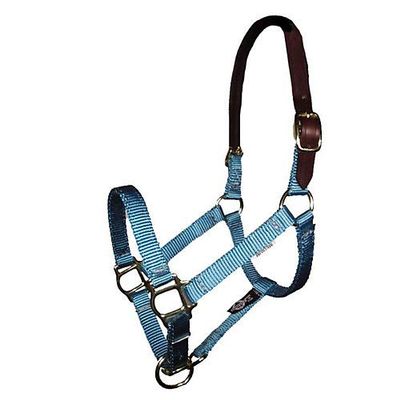 Triple E Nylon Mini Halter w/Leather Crown LG TUR