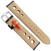 18mm Morellato Rally Cutout Design Black Heavy Padded White Stitching Watch Band view 3