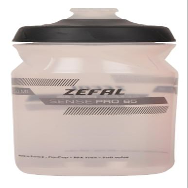 Zefal 1451 Sense Pro 65 Translucent Drink Bottle, Gray/Black, 22.0 fl oz (650 ml)