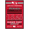 WinCraft NCAA Nebraska Cornhuskers SignWood Established Design, Team Color, 11x17 view 1